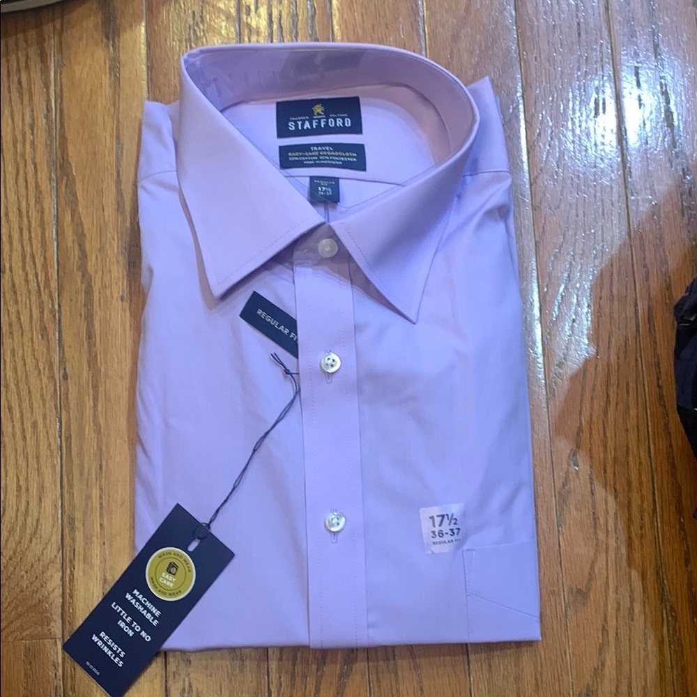 Stafford Purple Dress Shirt Classic Professional Style